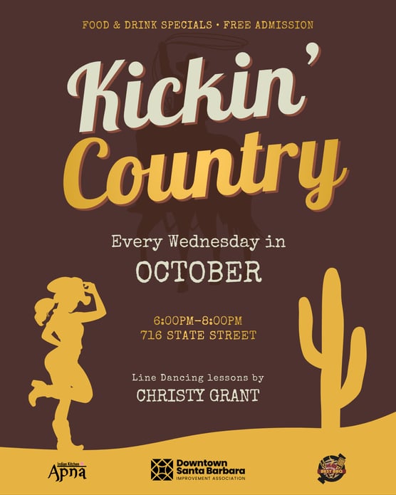 (4 x 5 in) Kickin country poster 2026